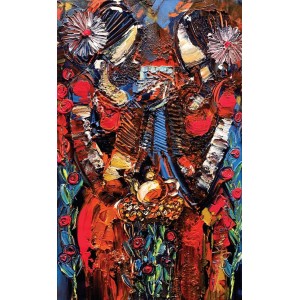 Shazly Khan, Exotic, 18 x 30 Inch, Acrylic on Canva, Figurative Painting, AC-SZK-061